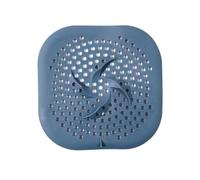 GLBMLMTHZP Colador de silicona for desagüe ducha, recogedor pelos, tapa for bañera baño con ventosa 5,9 pulgadas, apto for y cocina Cubierta de drenaje de piso de acero(Blu)