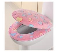 GLBMLMTHZP Conjunto de funda de asiento de inodoro de terciopelo Coral grueso, suave y cálido, con cremallera, funda de inodoro de una/dos piezas, cubierta impermeable for baño y WC asiento de tocador