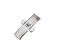 GLBMLMTHZP Correa de acero inoxidable Hebilla Mariposa Mariposa Doble Snap Brazalet Pufza de acero Accesorios de acero inoxidable Hebilla de mesa