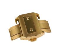 GLBMLMTHZP Correa de hebilla de mariposa 18 mm 21mm, reloj de acero inoxidable 316L Accesorio accesorio for Santos Hebilla de mesa(Gold color 21mm)