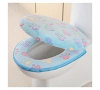 GLBMLMTHZP Cubierta de asiento de inodoro Coral Velvet Closestool Mat Grueso Cubierta de asiento de inodoro Cremallera Reutilizable Estuche de inodoro Cálido Baño WC Cubierta asiento de tocador(Blu)