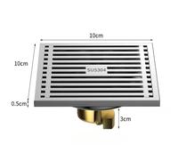 GLBMLMTHZP Desagüe de piso latón, desagüe drenaje acero inoxidable a prueba olores for inodoro, desagües baño lineales cuadrados for exteriores Cubierta de drenaje de piso de acero(LY)