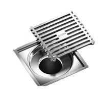 GLBMLMTHZP Desagüe de piso latón, desagüe drenaje acero inoxidable a prueba olores for inodoro, desagües baño lineales cuadrados for exteriores Cubierta de drenaje de piso de acero(XYJ)
