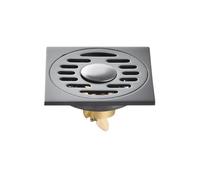 GLBMLMTHZP Desagüe de suelo cuadrado a prueba olores, balcón acero inoxidable, desagüe gris for lavadora, ducha baño Cubierta de drenaje de piso de acero(Grey TY T)