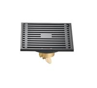 GLBMLMTHZP Desagüe de suelo cuadrado a prueba olores, balcón acero inoxidable, desagüe gris for lavadora, ducha baño Cubierta de drenaje de piso de acero(Grey LY T)