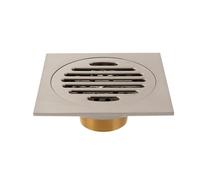 GLBMLMTHZP Desagüe de suelo estilo rolse dorado, desagüe ducha, níquel cepillado, DR087 Cubierta de drenaje de piso de acero(Brushed nickel)