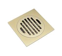 GLBMLMTHZP Desagüe de suelo estilo rolse dorado, desagüe ducha, níquel cepillado, DR087 Cubierta de drenaje de piso de acero(Brushed gold)