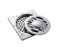 GLBMLMTHZP Desagüe de suelo for ducha baño, desagüe, bañera antiolor, cuadrado acero inoxidable Cubierta de drenaje de piso de acero(10x10cm A4)