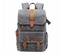 GLBMLMTHZP Fotografía retro impermeable batik rucksack for USB Puerto adecuado for hombres portátiles de 15.6 pulgadas. Slr Bolsa de la cámara de la cámara digital que lleva el estuche for el ajuste d