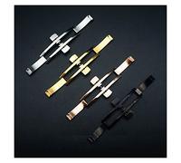 GLBMLMTHZP Pulsera de acero inoxidable Hebilla L4 L2 5x17mm 5x19mm 5x20mm 5x21mm 5x22mm 5x23mm Moda Moda Reloj Durable Ajuste for Longines Hebilla de mesa(5x23mm Golden)