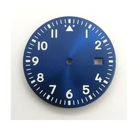 GLBMLMTHZP Reloj de 34 mm Dial Luminoso Luminoso Piloto Fit NH35 NH35A NH36 Reloj de movimiento Esfera del reloj(Blu)