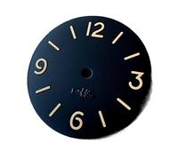 GLBMLMTHZP Reloj Dial 34.5mm La luz verde es adecuada for la modificación de los accesorios del calibre 6497 y 6498 3600 Esfera del reloj