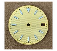 GLBMLMTHZP Reloj Marcar 28.5mm Accesorios de modificación luminosa azules compatibles con japonés NH35 Movimiento automático Esfera del reloj(Gold)