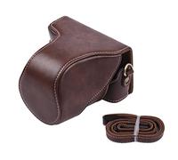 GLBMLMTHZP Retro PU Protección de la Bolsa de la cámara de Cuero Video Mini Bolsa de cámara for Correa de reemplazo for Ajuste for Canon EOS m100 Bolso de la cámara(Coffee)