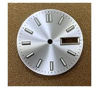 GLBMLMTHZP Ver Dial aséptico 28.5mm Negro Azul Blanco Asamblea Japonesa NH36 Movimiento automático verde luminoso. Esfera del reloj(Wit)