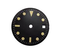 GLBMLMTHZP Ver partes 28.5mm Dial de reloj azul/negro for 2824 2836/2813 Reloj de movimiento Piezas de inserción de cara for ventana de fecha Modificar accesorios Esfera del reloj(Black with calenda
