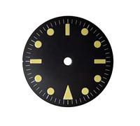 GLBMLMTHZP Ver partes 28.5mm Dial de reloj azul/negro for 2824 2836/2813 Reloj de movimiento Piezas de inserción de cara for ventana de fecha Modificar accesorios Esfera del reloj(Black NO calendar)