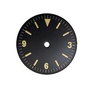 GLBMLMTHZP Ver partes 28.5mm Dial de reloj azul/negro for 2824 2836/2813 Reloj de movimiento Piezas de inserción de cara for ventana de fecha Modificar accesorios Esfera del reloj(Black 369)