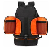 GLBMLMTHZP Video Impermeable Cámara Hombros Mochila W Fit Fit 15.6 Inch Latptop a Prueba de choques Soft Pedded Funda Bolsa de Fotos Bolso de la cámara(Black with Orange)