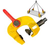 GLBMXDD Abrazadera Vertical para Placas con Anillo, Abrazadera de elevación de Chapa de Acero de Alta Resistencia, Apertura de mordaza de hasta 2 Pulgadas, para elevación y construcción. 1.5T-2items