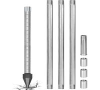 GLBMXDD Kit de Punta para Pozo hincado, Punta de Acero Inoxidable de 1-1/4 Pulgadas con Malla filtrante (Calibre 60) y Tubo de 36 Pulgadas; Modelo Resistente para pozos Poco Profundos. 4m(12.9Ft)