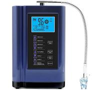 GLBMXDD Máquina de Agua alcalina y ácida, pH 3,5-10,5, ionizador de Agua, máquina de Agua ionizada, hasta -500 mV ORP, 8000 litros por Filtro, 7 ajustes de Agua, autolimpieza, Voz Inteligente. Blue
