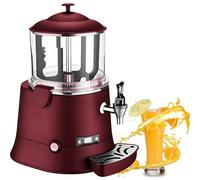 GLBMXDD Máquina eléctrica Multifuncional de Chocolate Caliente, dispensador de 5L/10L de Capacidad con función de agitación, Calentador de Bebidas Calientes para Chocolate, café, Leche y té Red-5L