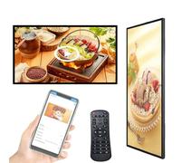 GLBMXDD Pantalla LED Digital de Pared para Publicidad, Full HD 1080p, Modo Horizontal/Vertical, Compatible con WiFi/USB/SD, para Marketing Comercial. 23.6in