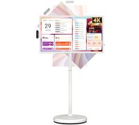 GLBMXDD Smart TV portátil con Ruedas, televisor inalámbrico con Ruedas, Reproductor Multimedia portátil, Tableta táctil móvil con cámara integrada de 10000 mAh 27inch4+64G