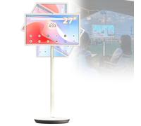 GLBMXDD Tableta portátil con TV, Reproductor de vídeo portátil, Pantalla táctil inalámbrica, móvil Inteligente con Ruedas, cámara de 13 MP, Ideal para Cine en casa 27inch8+128G
