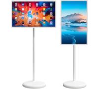 GLBMXDD TV portátil, Monitor Inteligente portátil, Tableta táctil giratoria y Ajustable en Altura, TV móvil Inteligente,Tableta Inteligente portátil con cámara 27inch4+64G