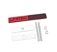 GLBPVPMTMB 3d Metal Logo Limited Edition Emblem Car Front Grill Bdage Rear Trunk Fender Sticker Auto Racing Motorcycle Decal Accessories Pegatina para coche(Grill Red Black)