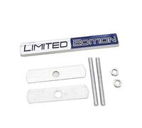 GLBPVPMTMB 3d Metal Logo Limited Edition Emblem Car Front Grill Bdage Rear Trunk Fender Sticker Auto Racing Motorcycle Decal Accessories Pegatina para coche(Grill Chrome Blue)