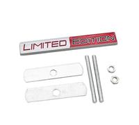 GLBPVPMTMB 3d Metal Logo Limited Edition Emblem Car Front Grill Bdage Rear Trunk Fender Sticker Auto Racing Motorcycle Decal Accessories Pegatina para coche(Grill Silver Red)