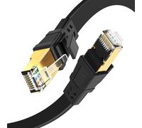 GLCON Cable Ethernet de 2 m/3,5 m/5,5 m/10 m, cable de Internet de alta velocidad Cat 8 de 40 Gbps 2000 MHz, cable de red LAN plano Gigabit RJ45 para PS4/5, router, módem, Switch, Xbox