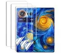 Glcrrpu Paquete de 3 películas de hidrogel para Nubia Z80 Ultra, película protectora de hidrogel transparente, suave, HD transparente, antiburbujas, autorreparable, fácil instalación (no es vidrio)