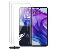 Glcrrpu Protector de pantalla de hidrogel para Motorola Razr 50 Ultra [6.9 pulgadas] - [3 piezas] antihuellas, autorreparable, transparente HD, ultrafino, kit de fácil ajuste, compatible con funda