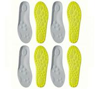 GLDFW - 1 par/2 pares/4 pares de plantillas deportivas de látex suaves para zapatos, plantillas ortopédicas con soporte de arco, plantilla desodorante transpirable