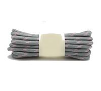 GLDFW - 1 par de cordones redondos para zapatos deportivos de senderismo al aire libre, para niños, 100/120/140/160 cm, 19 colores, Gris claro y rosa, 140