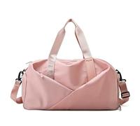 GLDFW - Bolsa de gimnasio para mujer, bolsa de deporte para viajes, bolsa de mano multifunción para llevar al hombro, fin de semana, fitness, yoga, zapatos de día, L-rosa