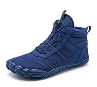 GLDFW - Botas de invierno para padres e hijos, para hombre y mujer, antideslizantes, de piel cálida, informales, para niños y niñas, azul oscuro, 41 EU