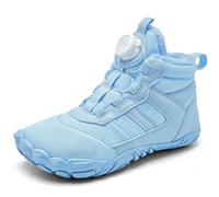 GLDFW - Botas de invierno para padres e hijos, para hombre y mujer, antideslizantes, de piel cálida, informales, para niños y niñas, azul claro, 37 EU