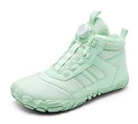 GLDFW - Botas de invierno para padres e hijos, para hombre y mujer, antideslizantes, de piel cálida, informales, para niños y niñas, verde claro, 33.5 EU