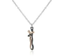 GLDFW - Collar con colgante para parejas para él y ella, la historia de dos amantes, collares de abrazo cariñosos para parejas, Collar colgante joyería cadena gargantilla cuerda gema medallón