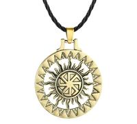 GLDFW - Collar con símbolo para hombres y mujeres, cadenas de cuerda negra, amuleto, joyería, gargantilla talismán, Collar colgante joyería cadena gargantilla cuerda gema medallón clavícula collares