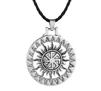 GLDFW - Collar con símbolo para hombres y mujeres, cadenas de cuerda negra, amuleto, joyería, gargantilla talismán, Collar colgante joyería cadena gargantilla cuerda gema medallón clavícula collares