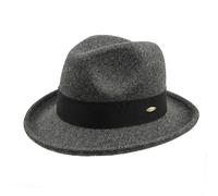 GLDFW Fedoras Sombreros para hombre, vintage, de fieltro negro, de ala ancha, sombreros de jazz para hombre y mujer, sombrero Fedora para caballero, 07, S
