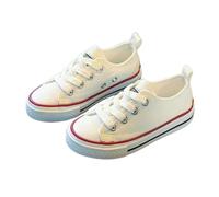 GLDFW - Zapatos de lona bajos para niños, color blanco caramelo, para hombre y mujer, zapatos de mesa para padres e hijos, 6003xiedaiwhite, 34 EU