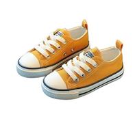 GLDFW - Zapatos de lona bajos para niños, color blanco caramelo, para hombre y mujer, zapatos de mesa para padres e hijos, 6003xiedaiyellow, 40 EU