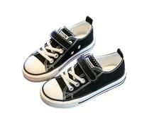 GLDFW - Zapatos de lona bajos para niños, color blanco caramelo, para hombre y mujer, zapatos de mesa para padres e hijos, negro (6003black), 37.5 EU